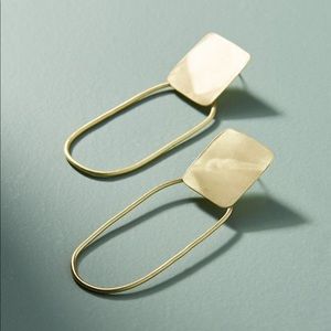 Anthropologie Elliptical Orb Loop Earrings